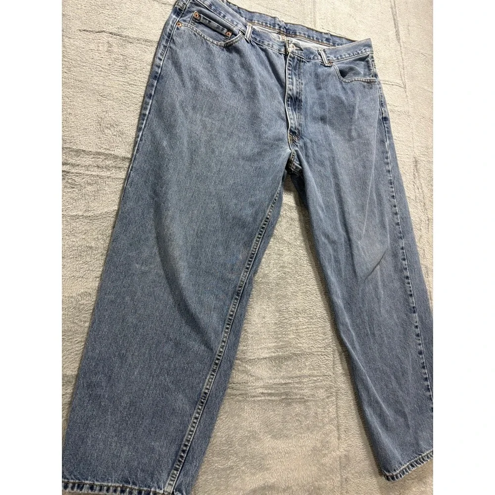 Levis 550 Jeans Mens‎ 42x29 Light Wash Relaxed Fit Straight Leg Denim Pants